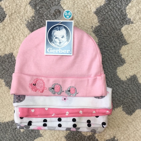 Gerber Other - FREE  with any baby purchase NWT baby girl hats